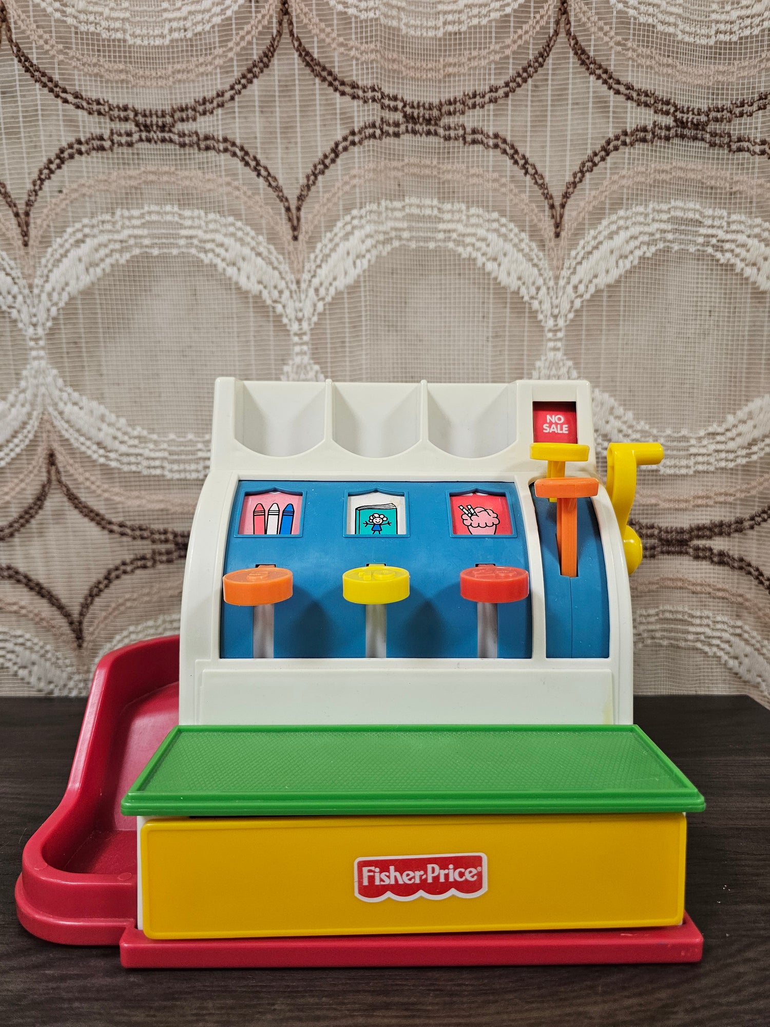 Fisher Price kassa compleet 6 gekleurde munten