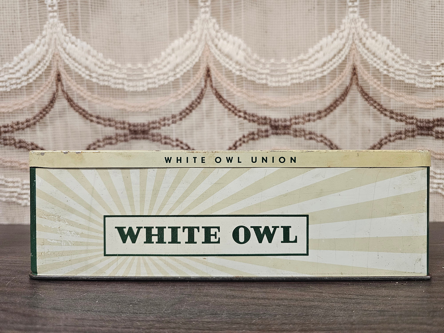 Vintage sigarenblik White Owl La Bolsa Kampen, jaren &