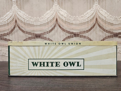 Vintage sigarenblik White Owl La Bolsa Kampen, jaren &