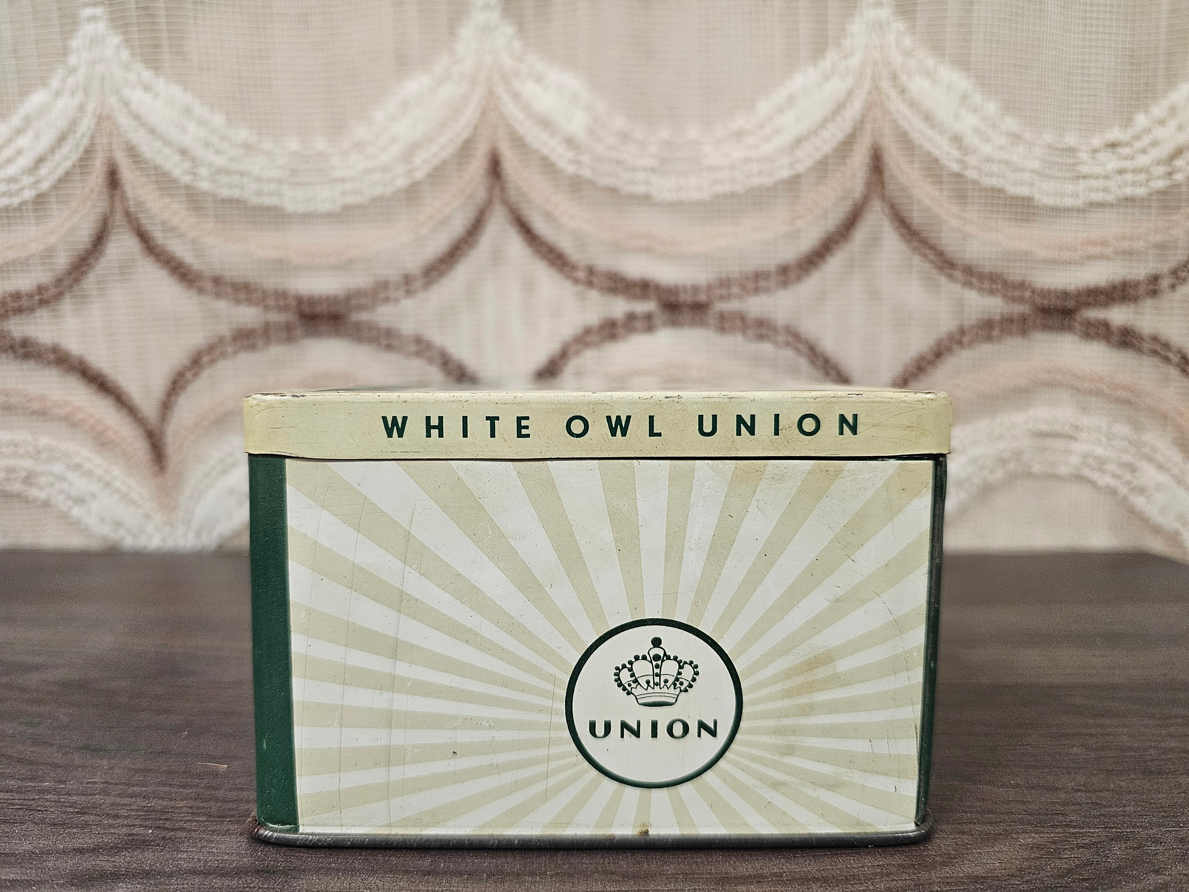 Vintage sigarenblik White Owl La Bolsa Kampen, jaren &