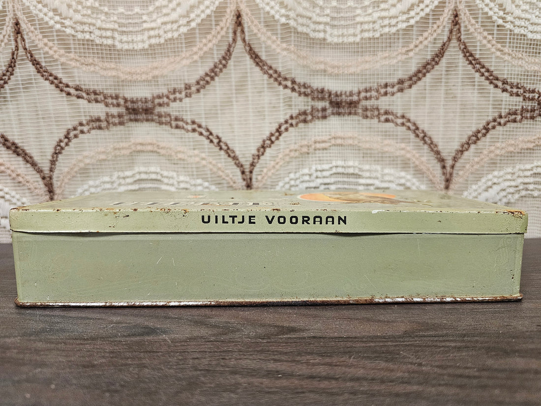 Sigarenblik Uiltje Vooraan rechthoekig vintage blik 23,5 cm