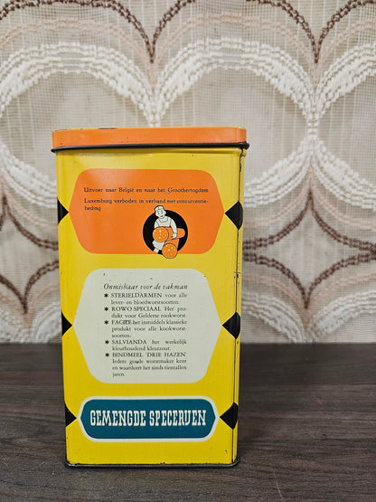 Vintage kruidenblik Van Olphen gemengde specerijen, Den Bosch