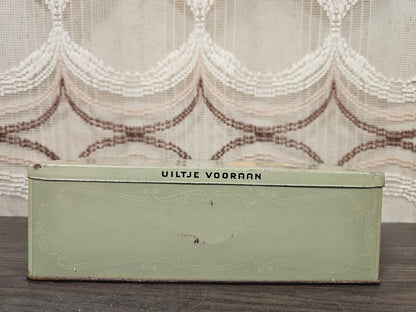 Vintage Uiltje sigarenblik Vooraan met rode opdruk 23,5 cm