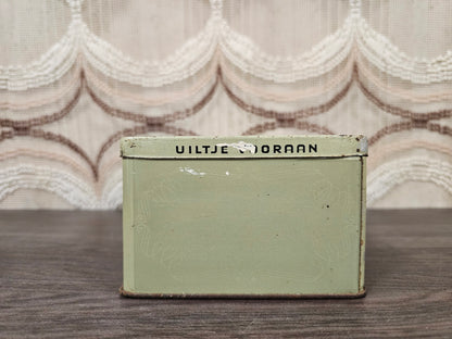 Vintage Uiltje sigarenblik Vooraan met rode opdruk 23,5 cm