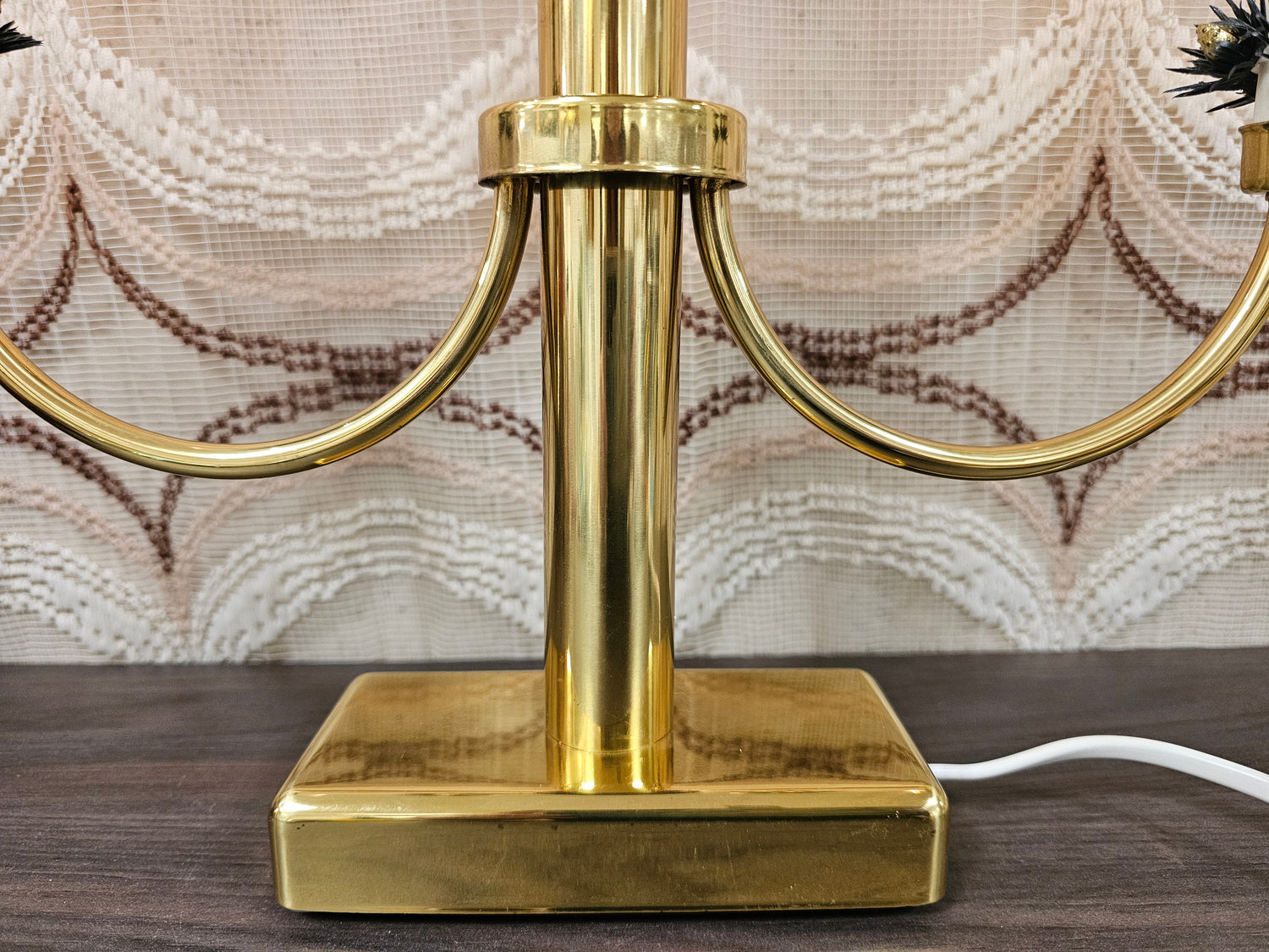 Konstsmide messing elektrische kandelaar vintage kerstverlichting