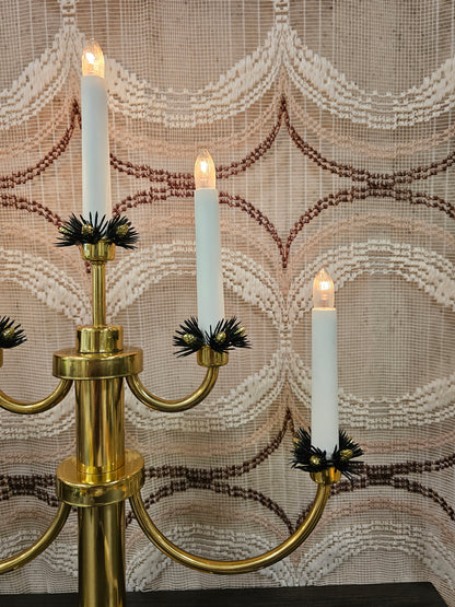 Konstsmide messing elektrische kandelaar vintage kerstverlichting
