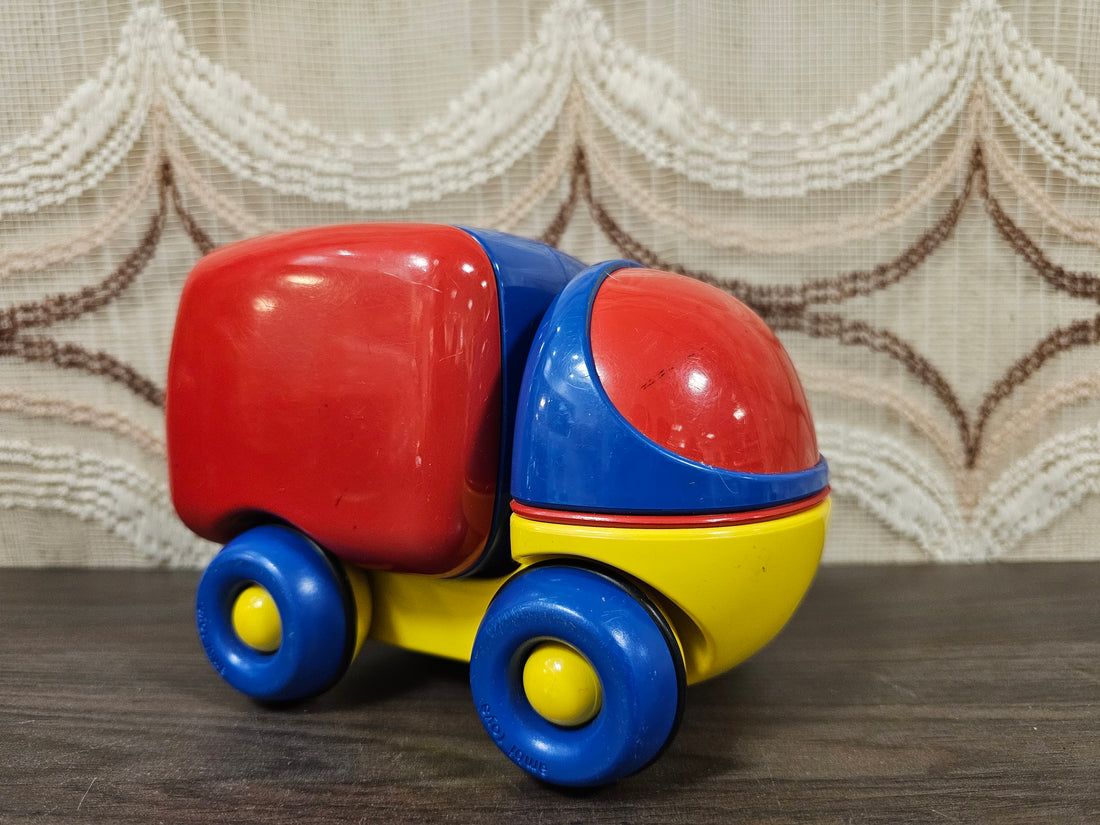 Vintage Ambi Toys vrachtwagen met laadklep