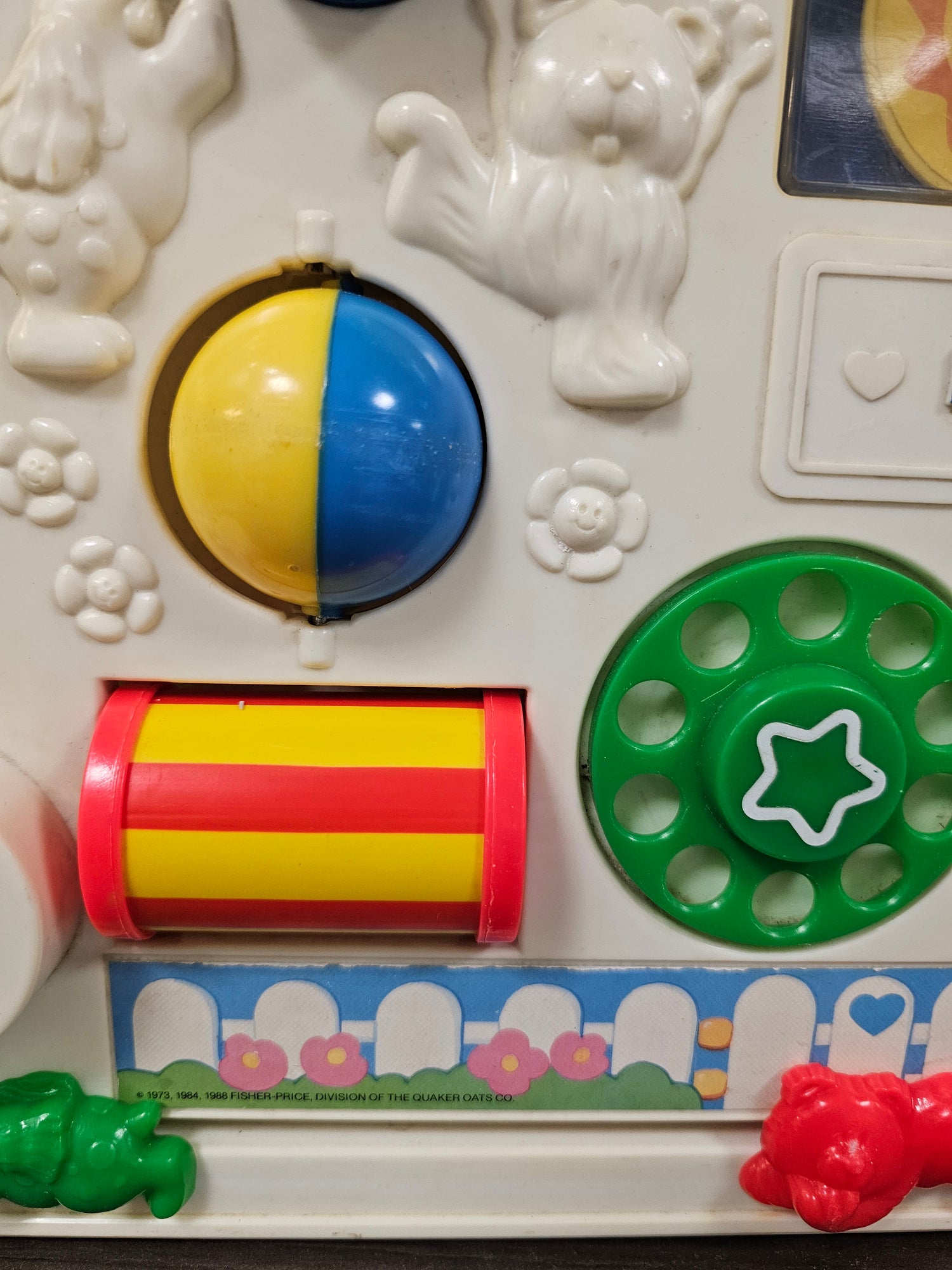 Vintage Fisher-Price activity center jaren 70 blauw