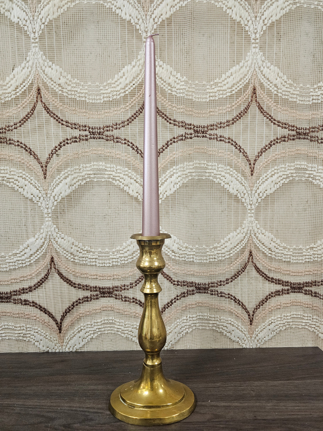 Messing kandelaar vintage ovalen voet