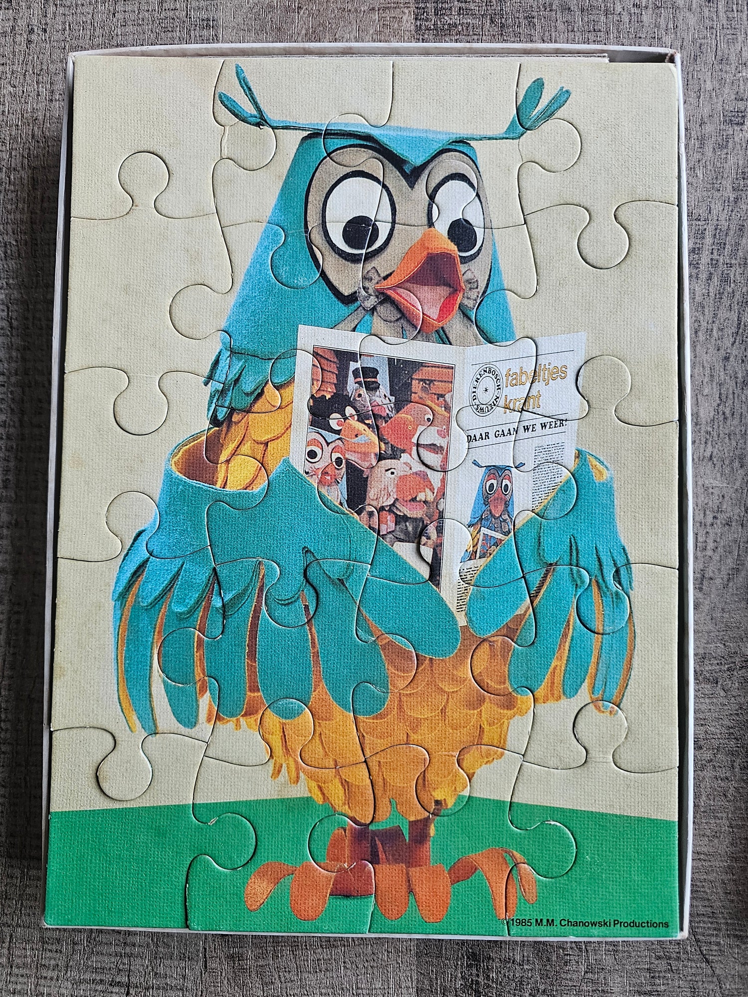 Fabeltjeskrant puzzel  Meneer de Uil 20 stukjes
