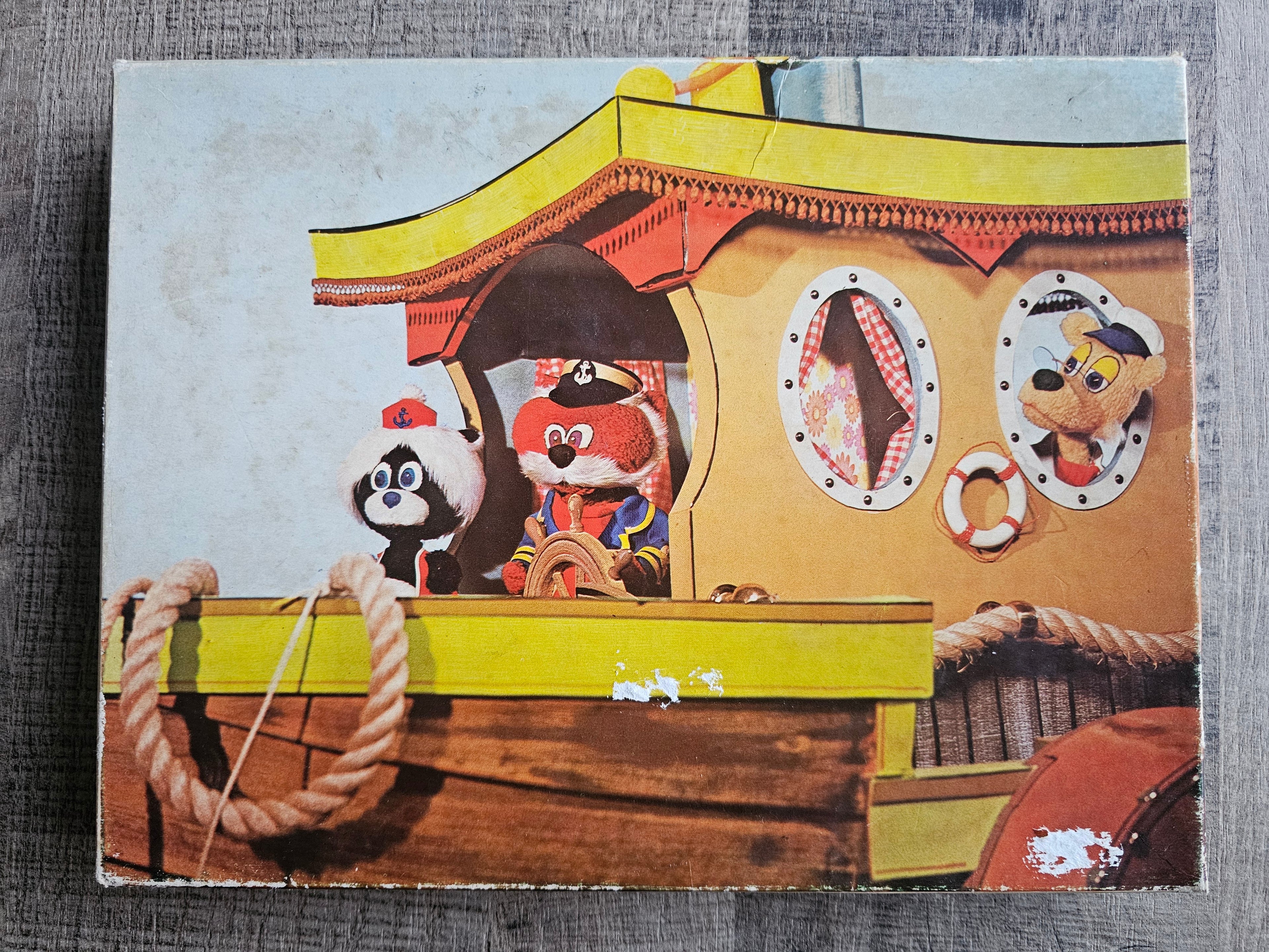 Vintage puzzel Bereboot Kapitein Brom &amp; Brilbeer 63 stukjes