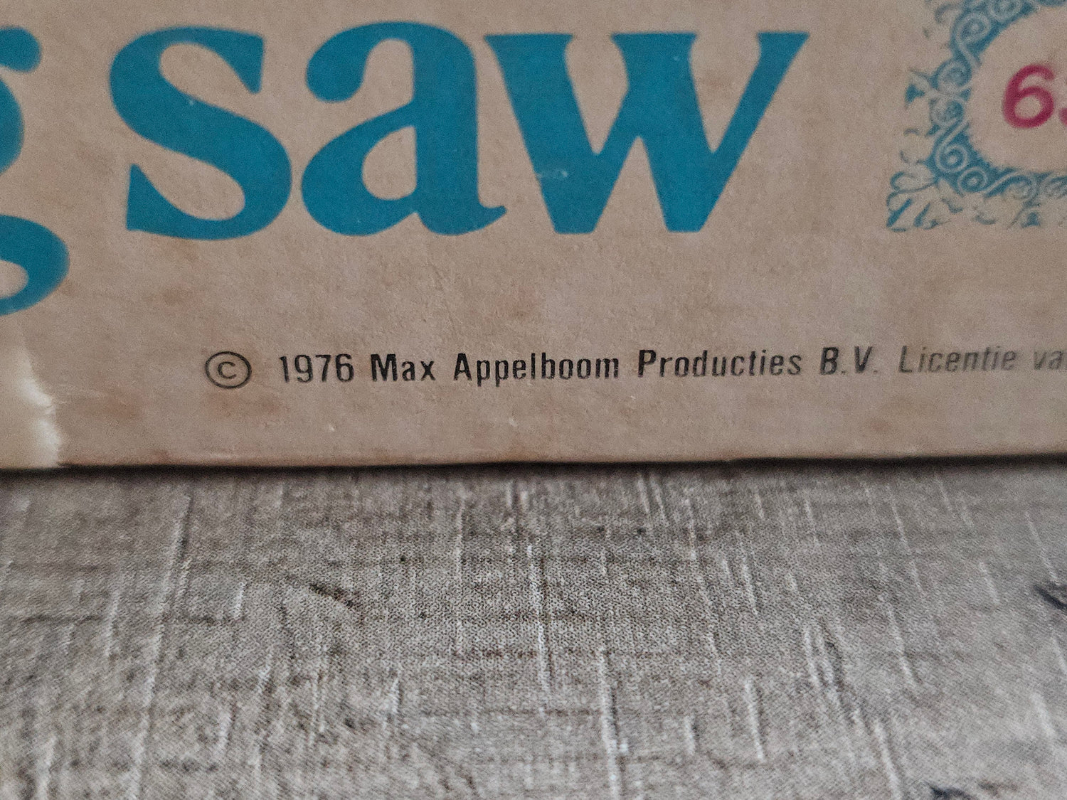 Vintage puzzel Bereboot Kapitein Brom &amp; Brilbeer 63 stukjes