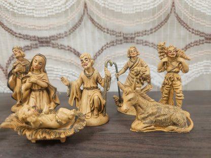 Vintage kerststal beelden set gemerkt Italy