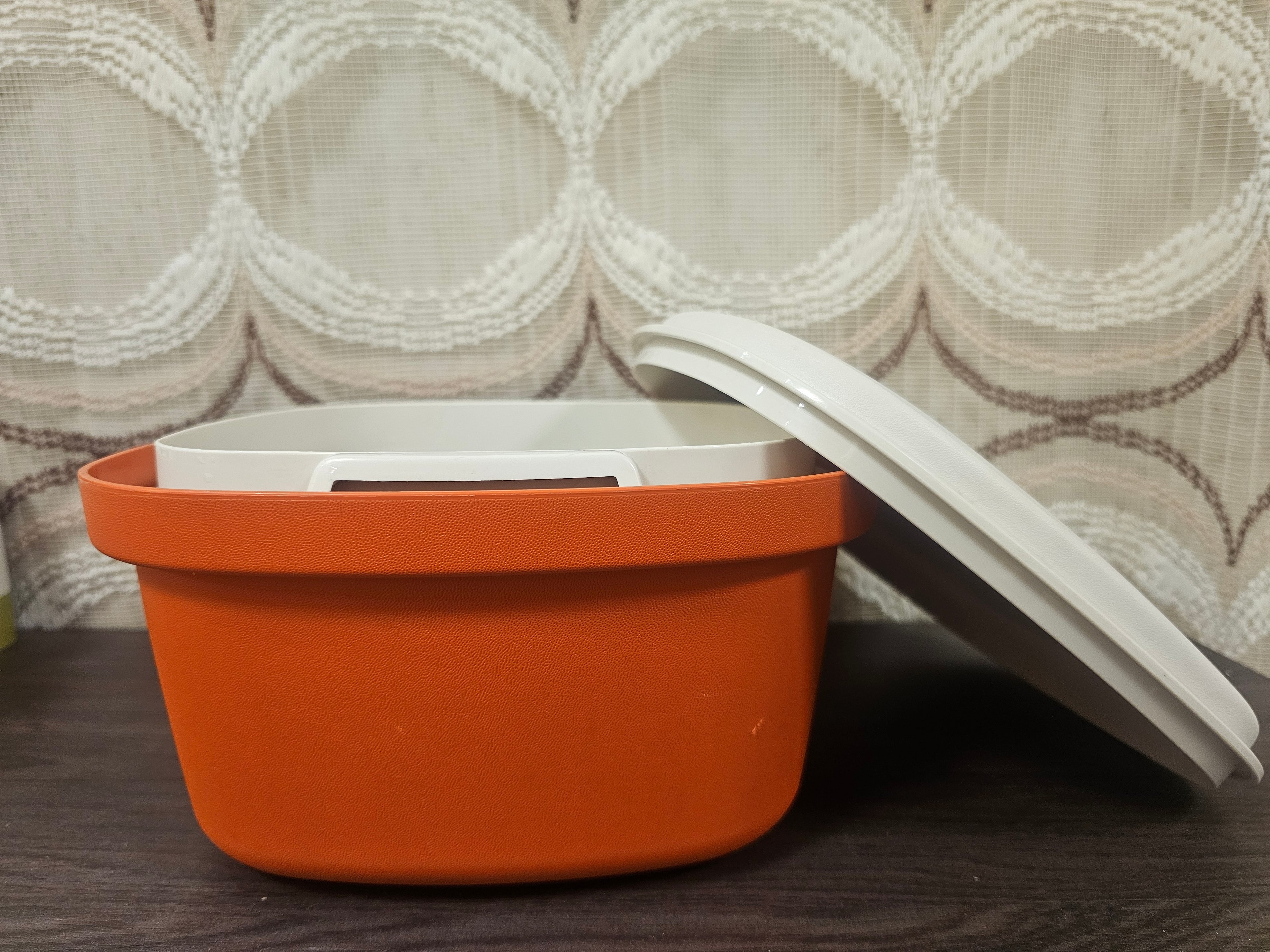 Tupperware oranje serveerwonder met vergiet