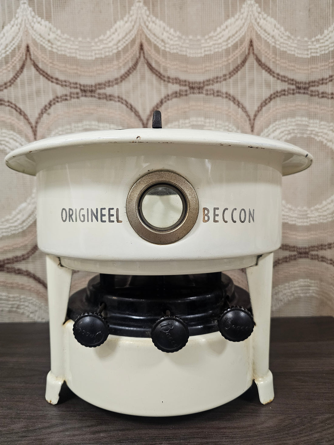 Origineel Beccon crèmekleur petroleumstel 3-pits