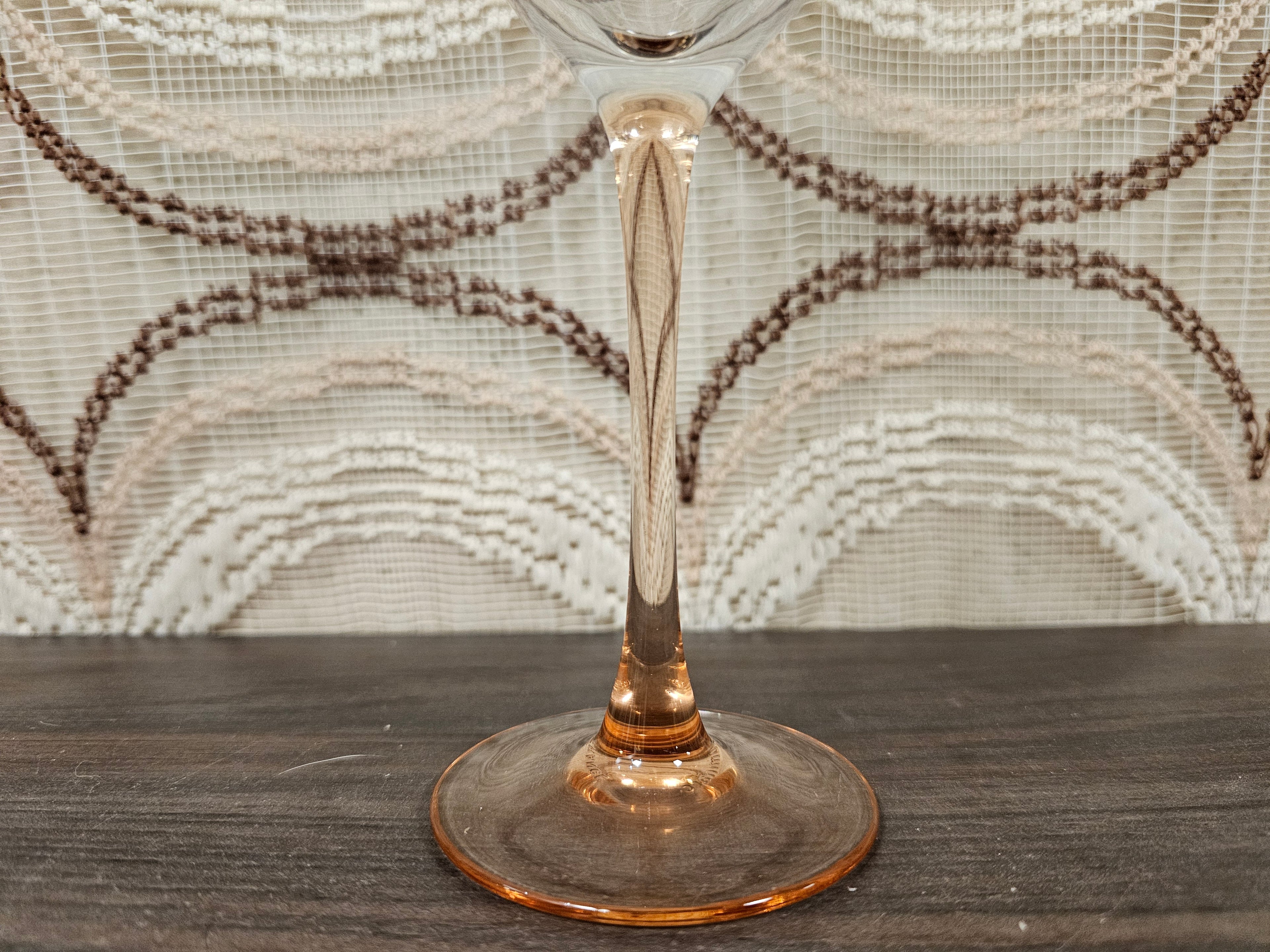 Set van 4 Luminarc France vintage wijnglazen zachtroze – 20 cm