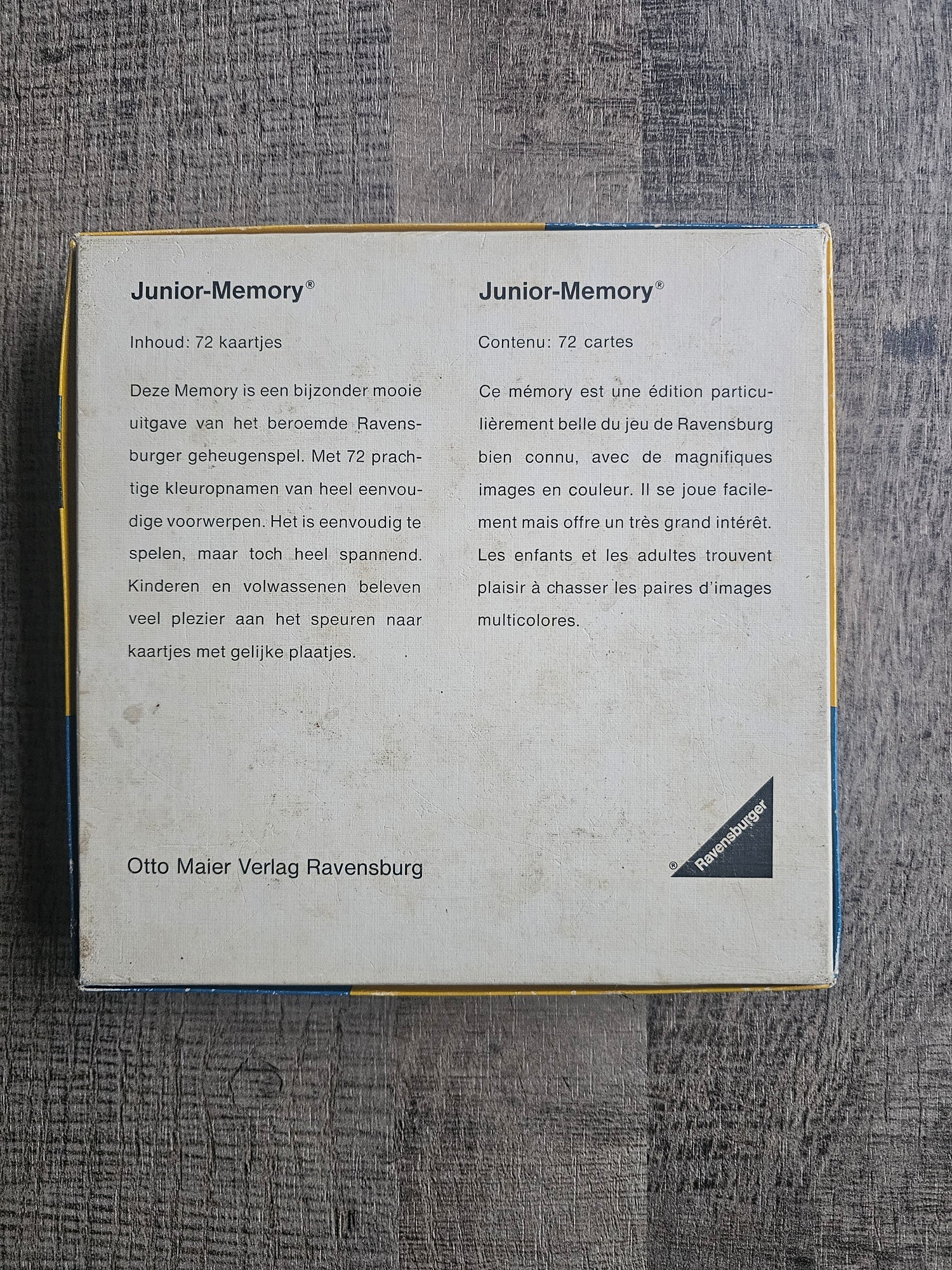 Ravensburger Junior memory 1969 compleet spel 72 kaartjes