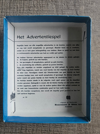 Het Advertentiespel Jumbo vintage spel jaren 50–60