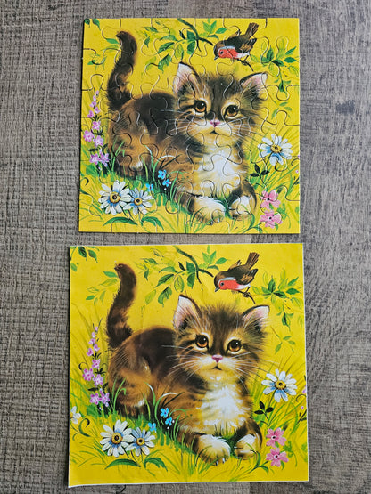 Vintage Hema puzzeldoos 3x36 stukjes