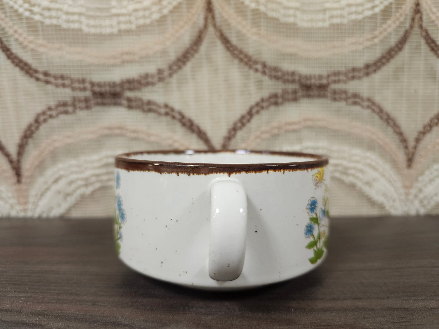 Wildflower soepkom met viooltjes vintage jaren 70