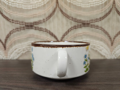 Wildflower soepkom met viooltjes vintage jaren 70