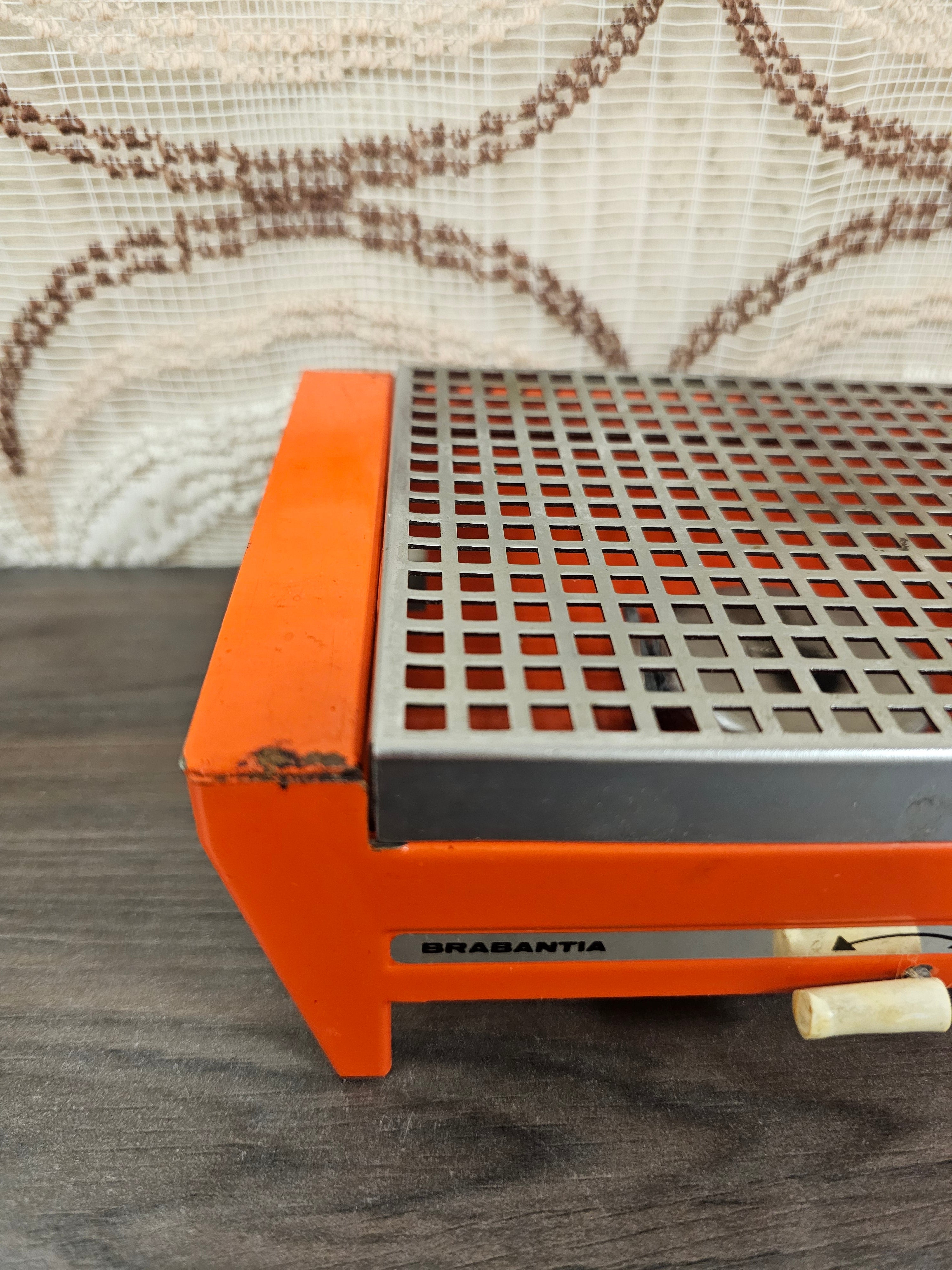 Brabantia rechaud jaren ’70 oranje warmhouder klein model