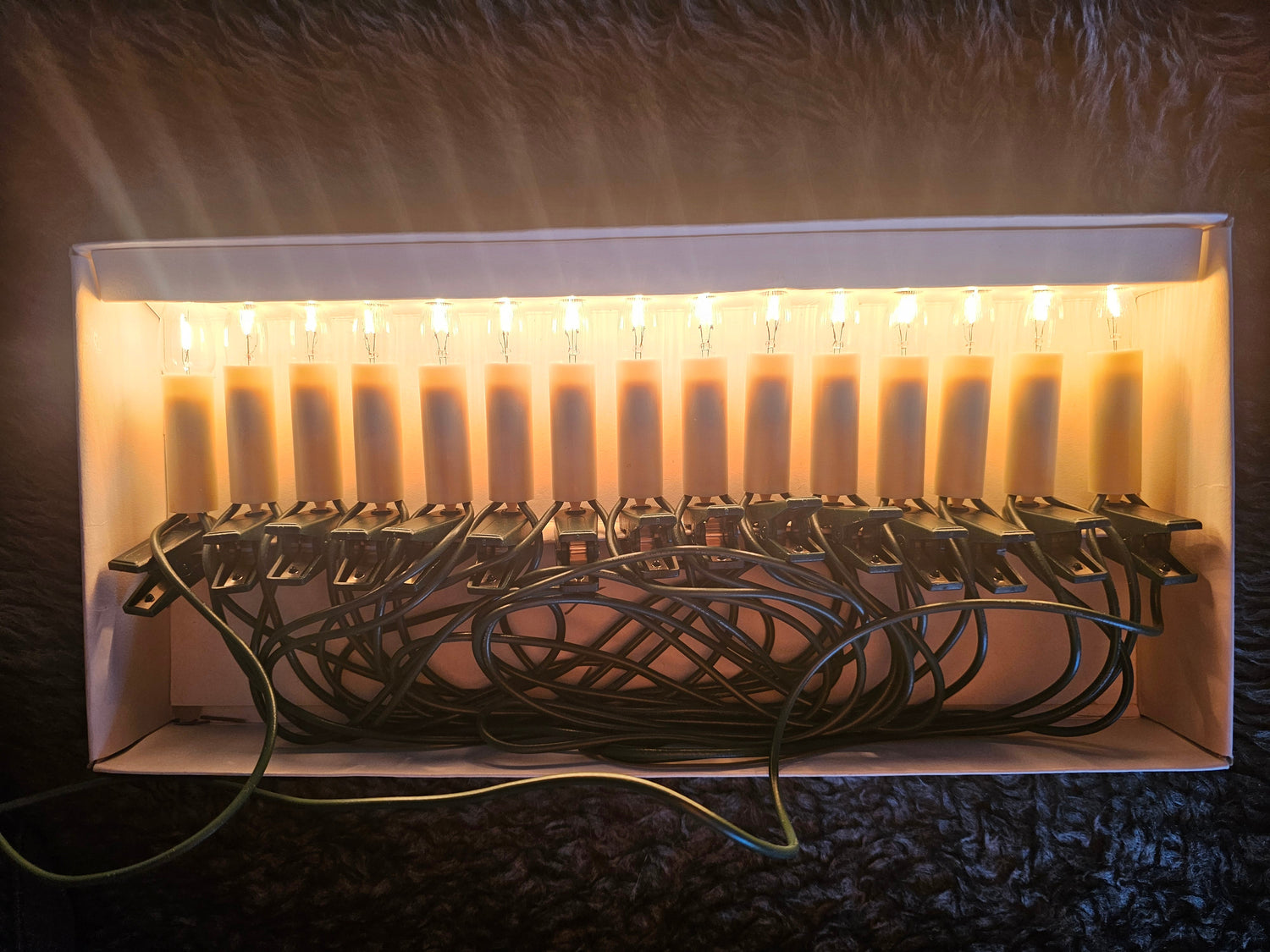 Hema kerstboomverlichting vintage 15 klemlampjes in doos