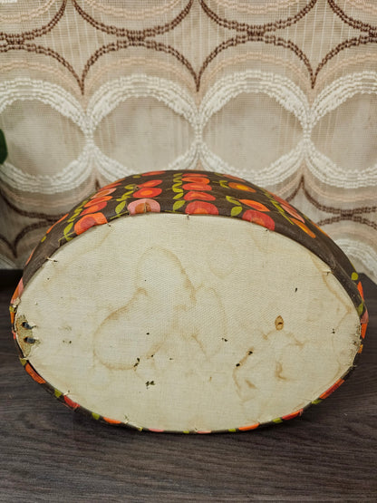 Vintage theebeurs met knip van Nelle bruin met bloemen