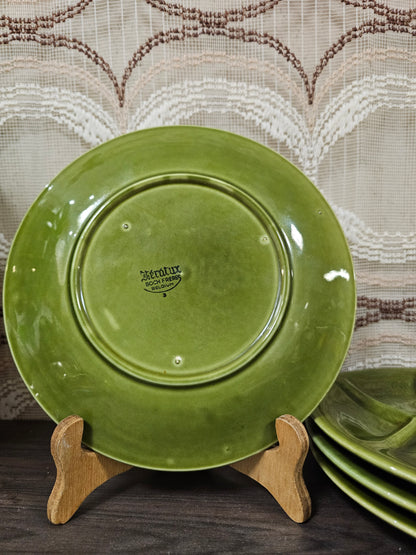 Fondueborden Keralux Boch Belgium mosgroen – set van 4