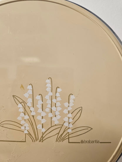 Brabantia keukenweegschaal wandmodel zachtgeel jaren ’70