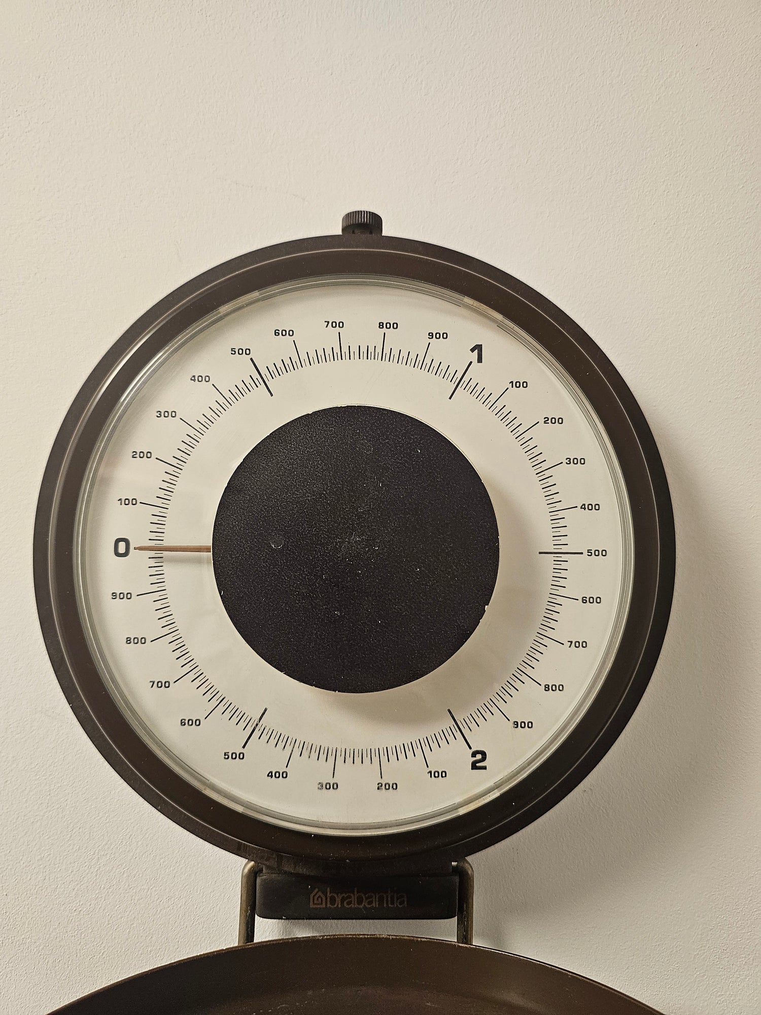 Brabantia keukenweegschaal boterbloem jaren ’70 wandmodel