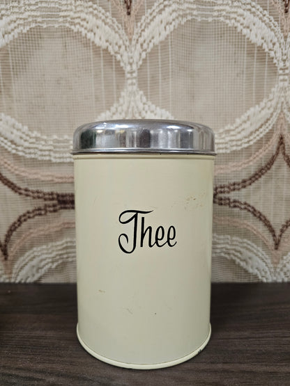 Brabantia cremekleur blik "thee"