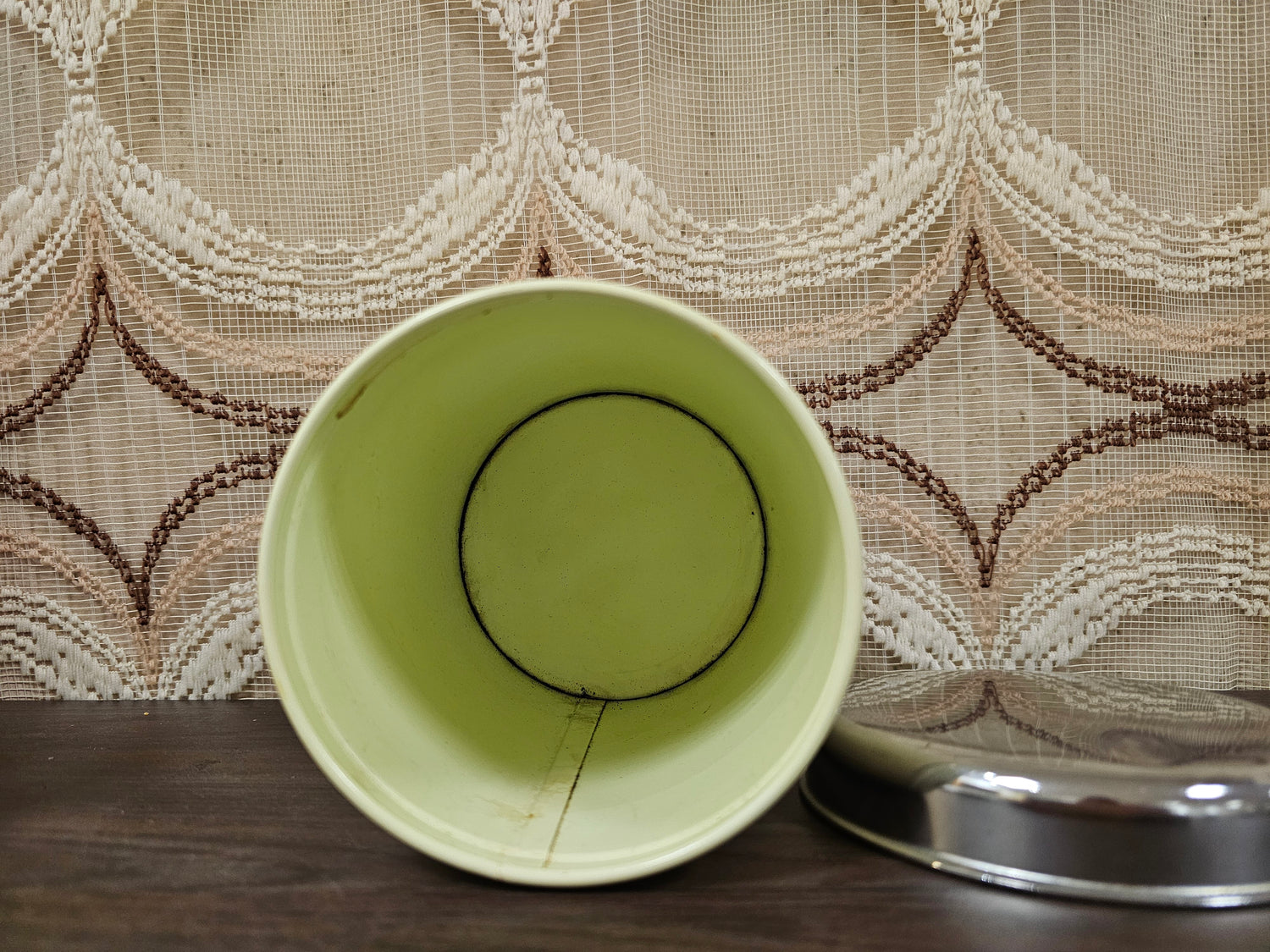 Brabantia cremekleur blik "thee"