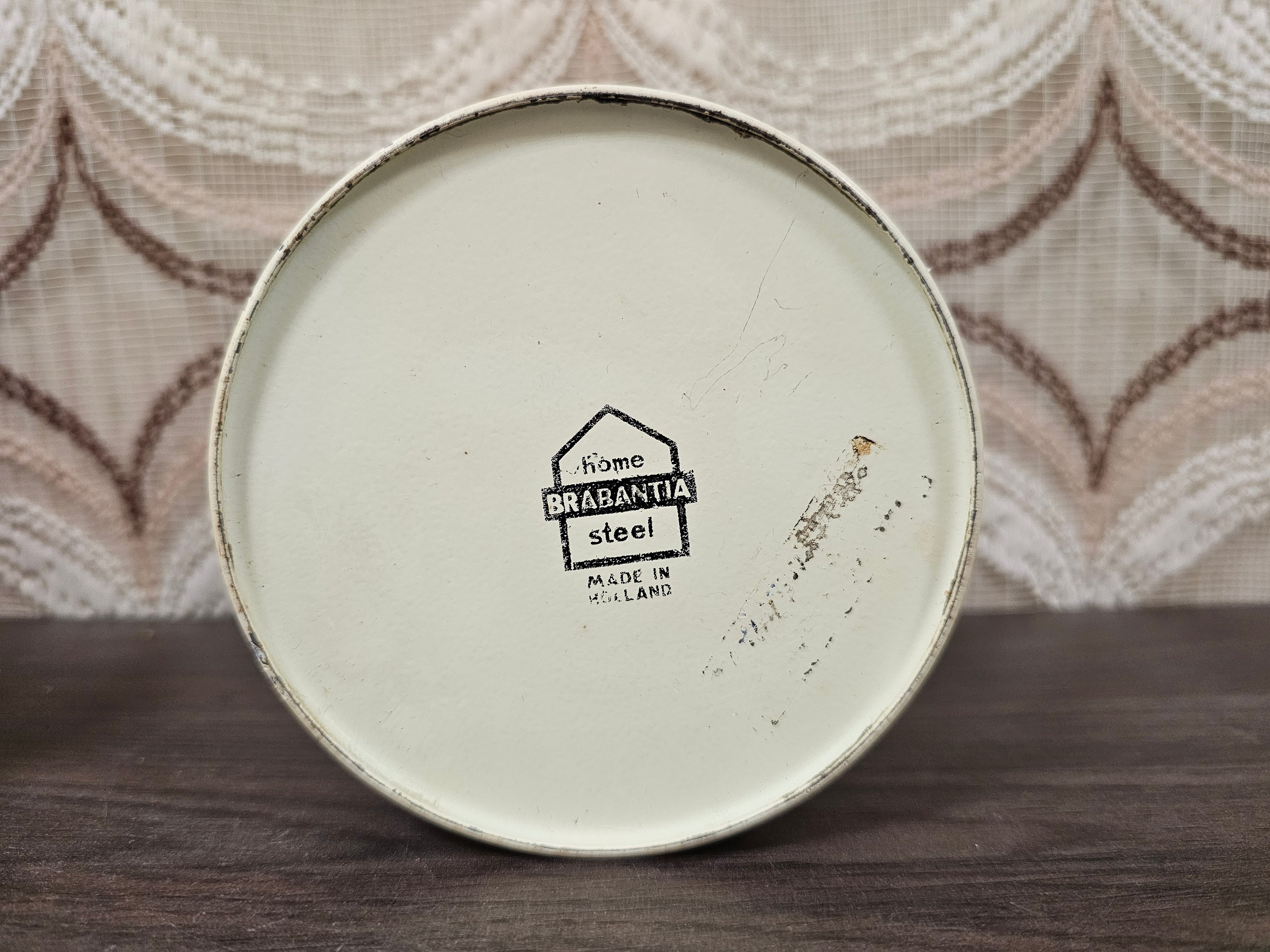 Brabantia cremekleur blik "thee"