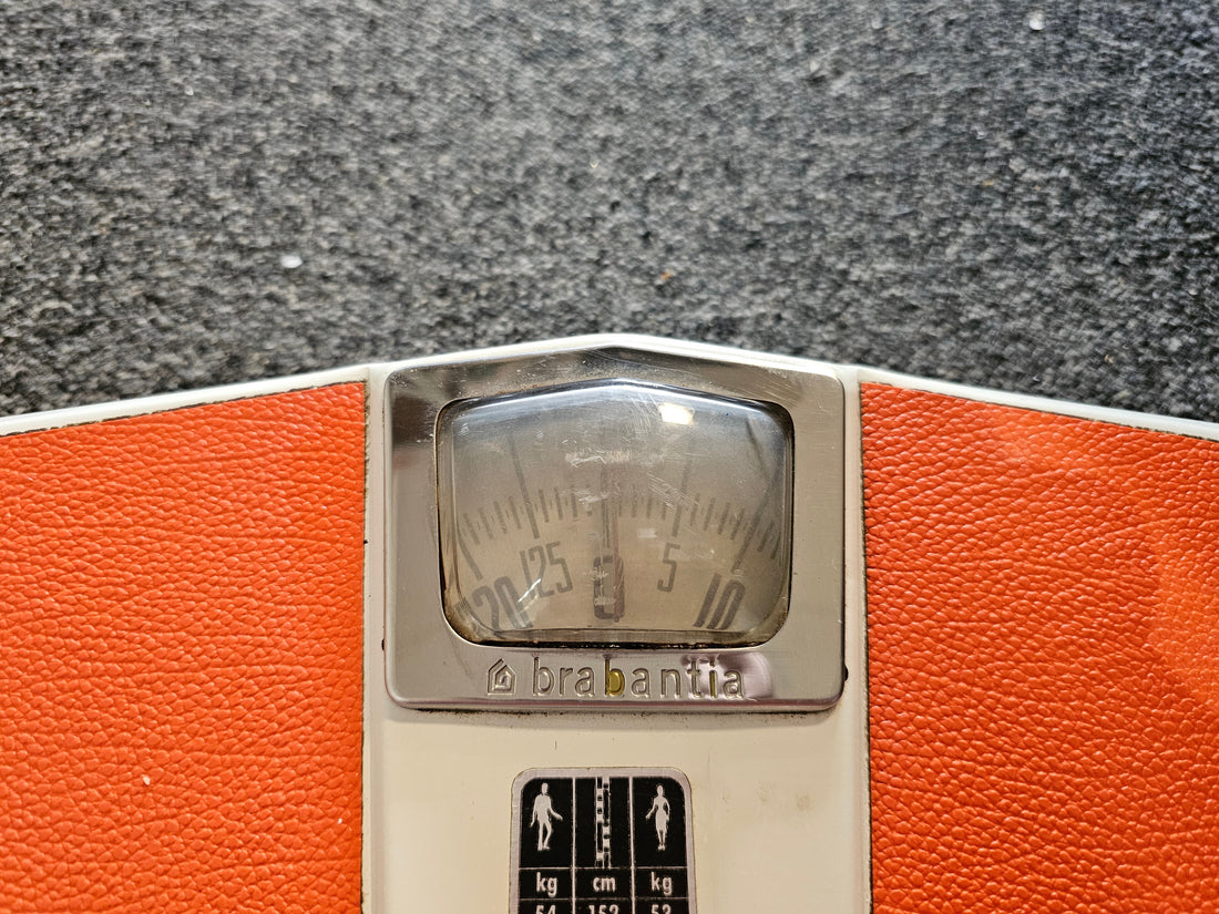 Brabantia personenweegschaal oranje vintage jaren 60