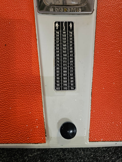 Brabantia personenweegschaal oranje vintage jaren 60