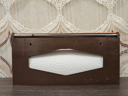 Brabantia keukenrolhouder wandmodel jaren ’70 bruin/oranje