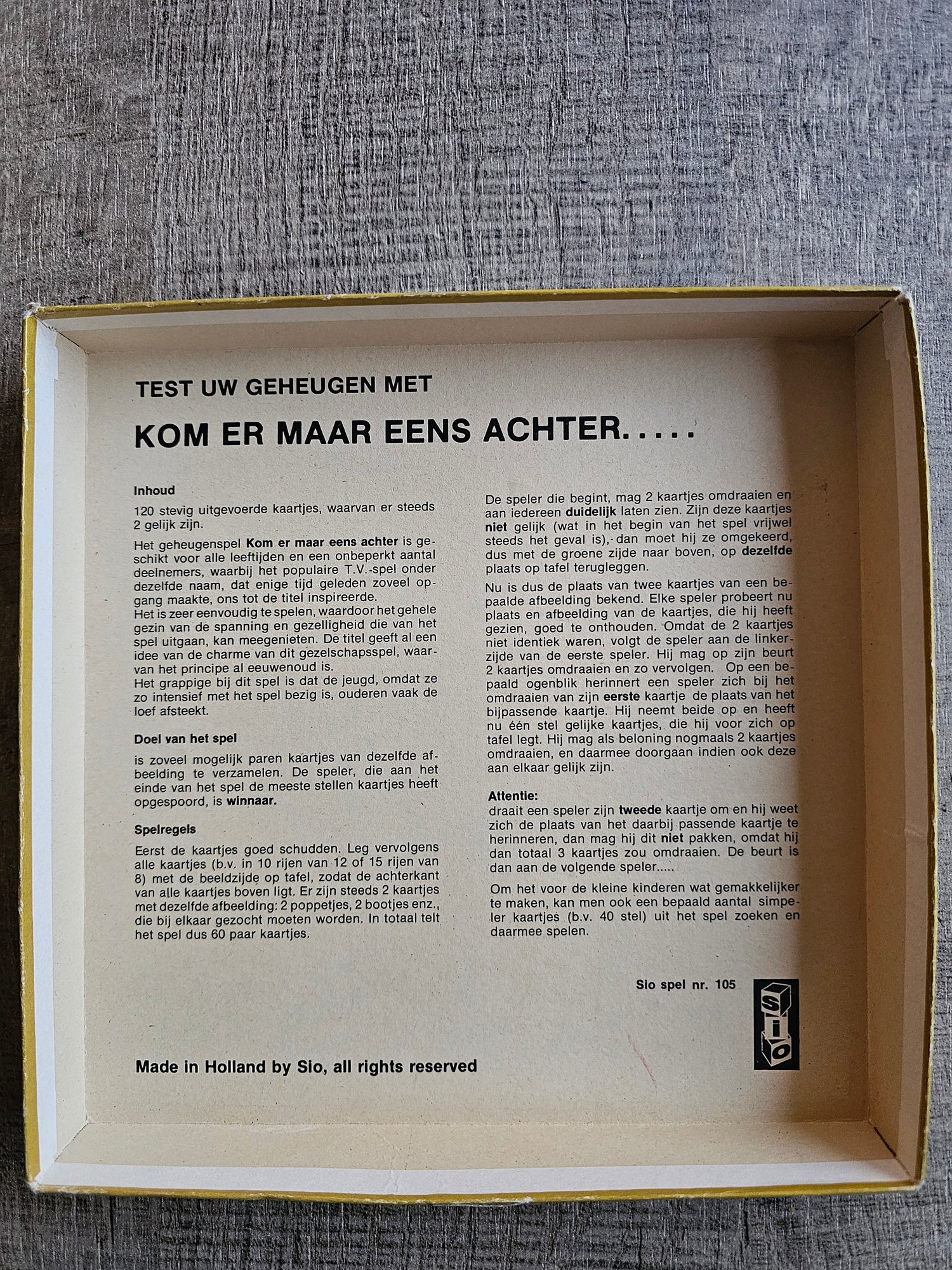 Vintage spel Kom er maar eens achter jaren 70
