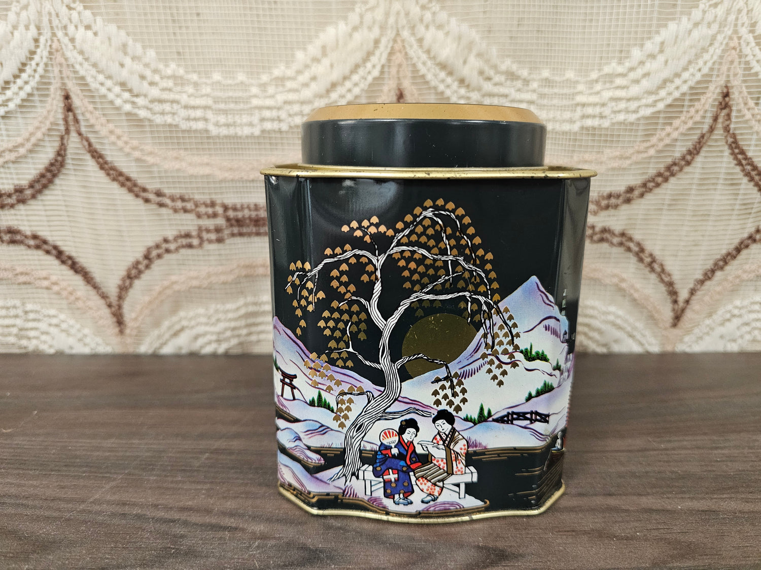 Chinees theeblik winter- met landschap