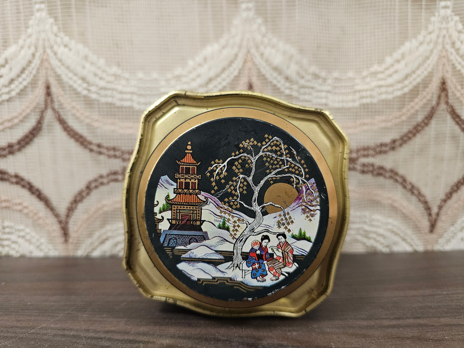 Chinees theeblik winter- met landschap