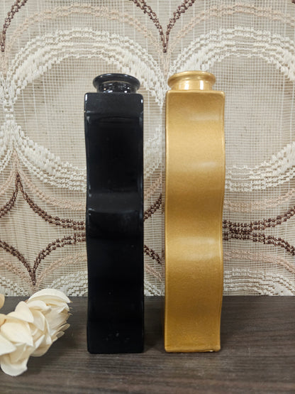 IKEA SKÄMT glazen vaasjes goud zwart