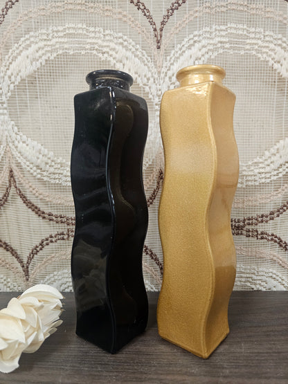 IKEA SKÄMT glazen vaasjes goud zwart