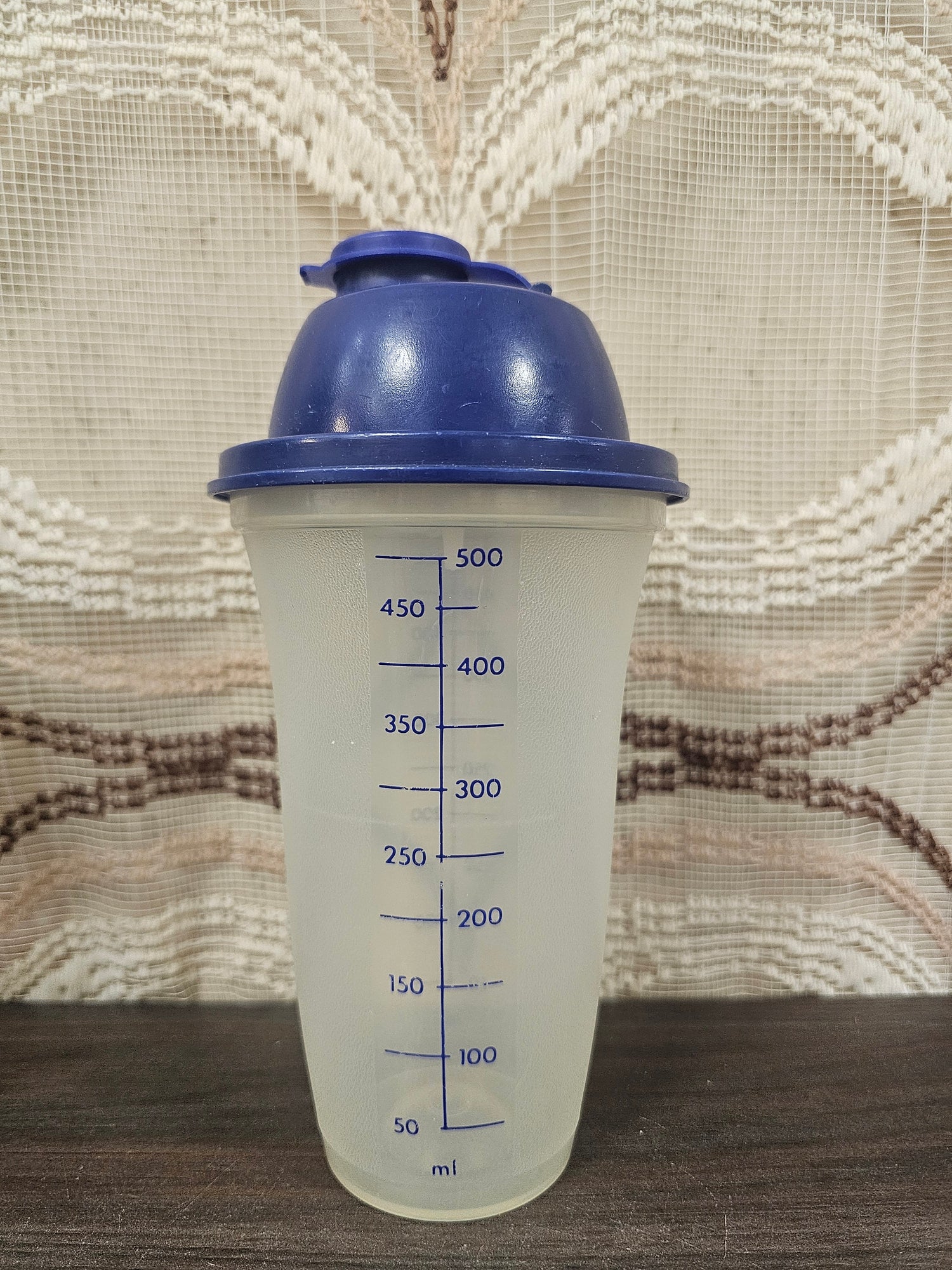 Tupperware Quickshaker blauw slagroomklopper