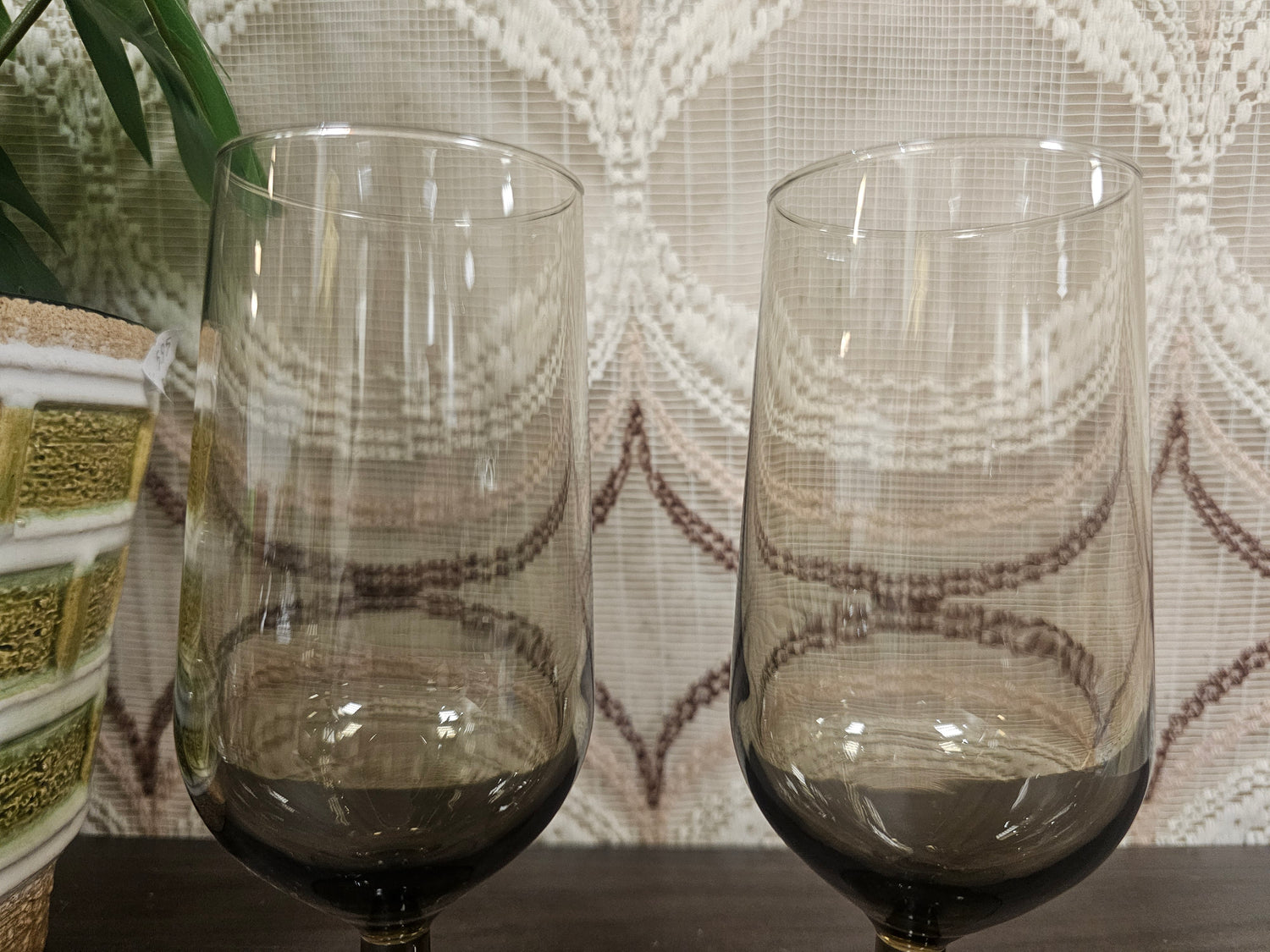 Luminarc rookglas tulpvorm set van 2 | Vintage France glazen