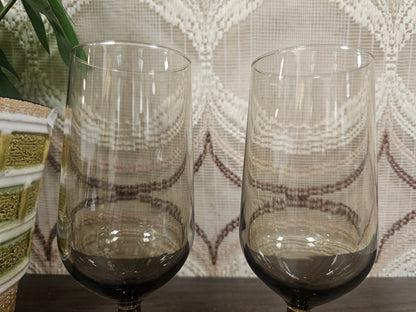 Luminarc rookglas tulpvorm set van 2 | Vintage France glazen