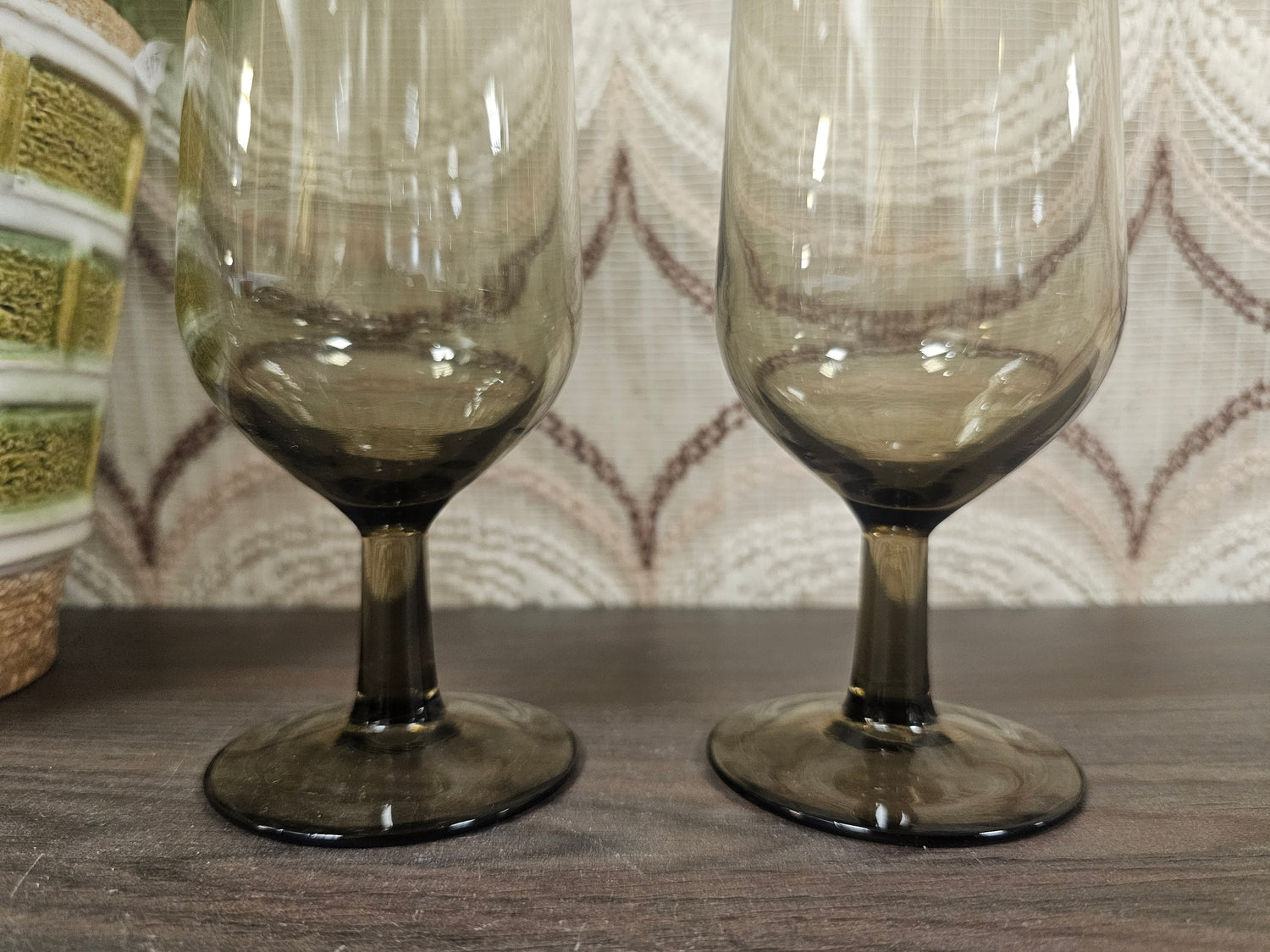 Luminarc rookglas tulpvorm set van 2 | Vintage France glazen