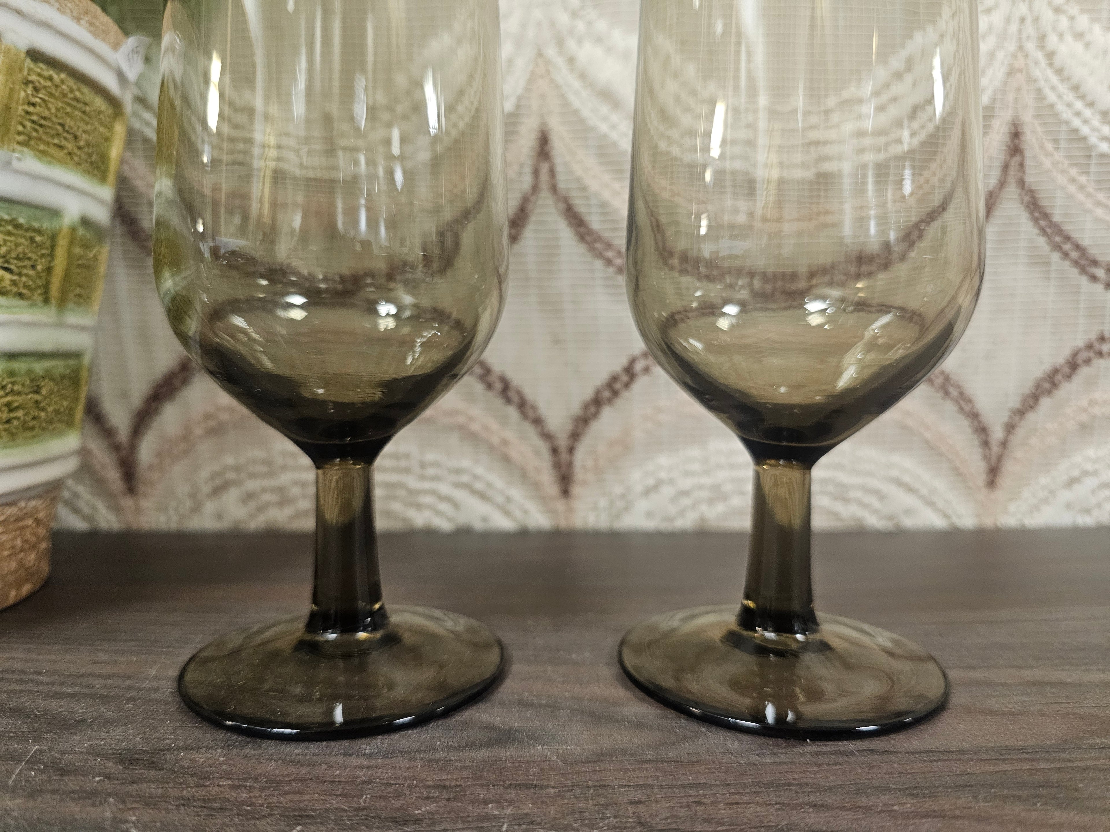 Luminarc rookglas tulpvorm set van 2 | Vintage France glazen