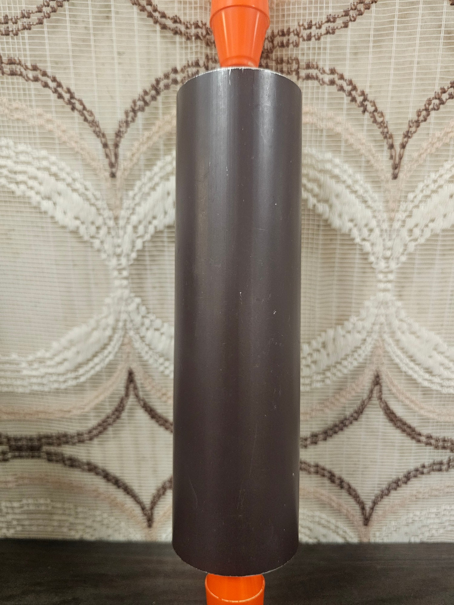 Vintage deegroller bruin oranje 40,5 cm