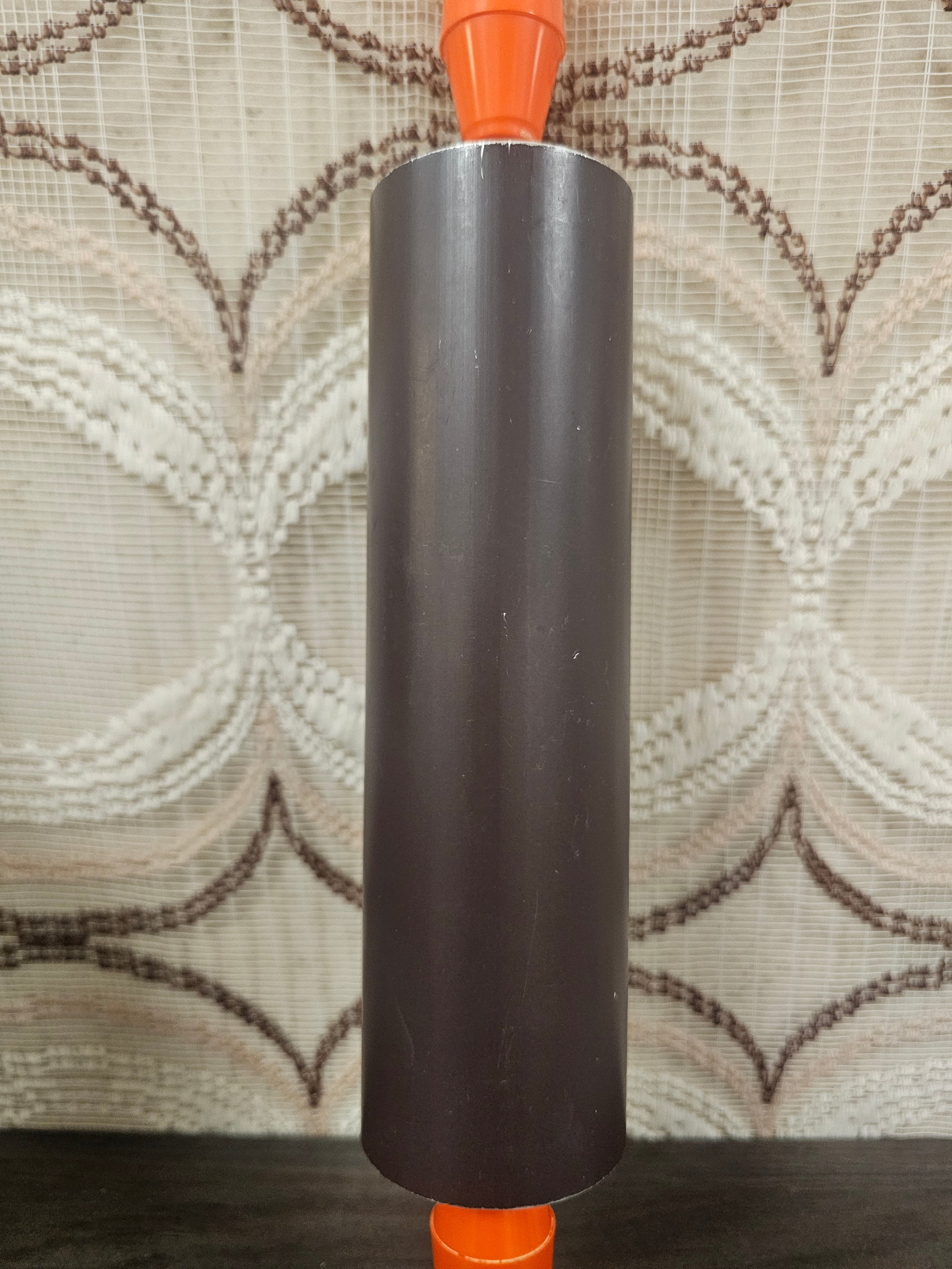 Vintage deegroller bruin oranje 40,5 cm