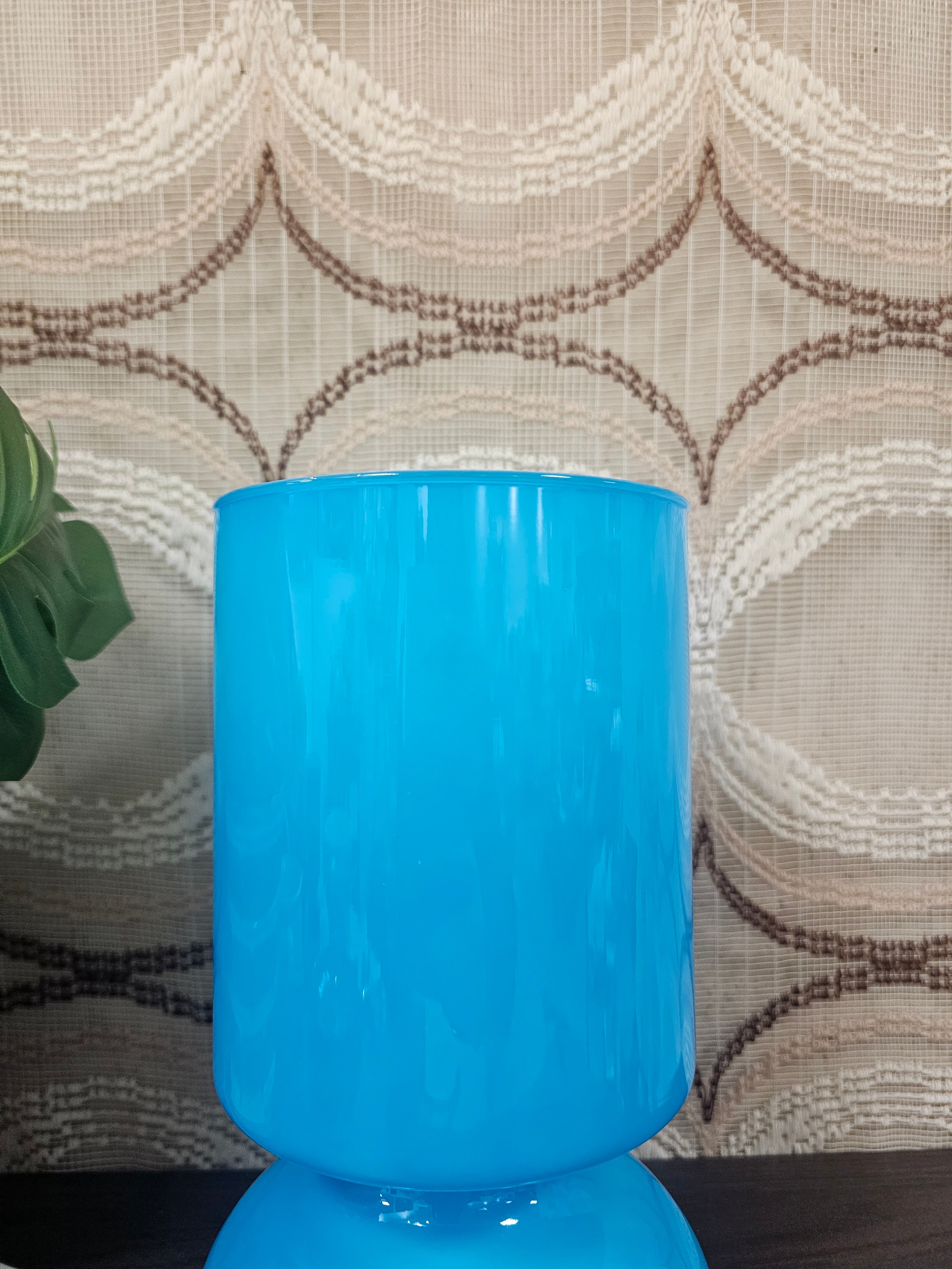 kea Lykta blauwe mushroomlamp glazen tafellamp